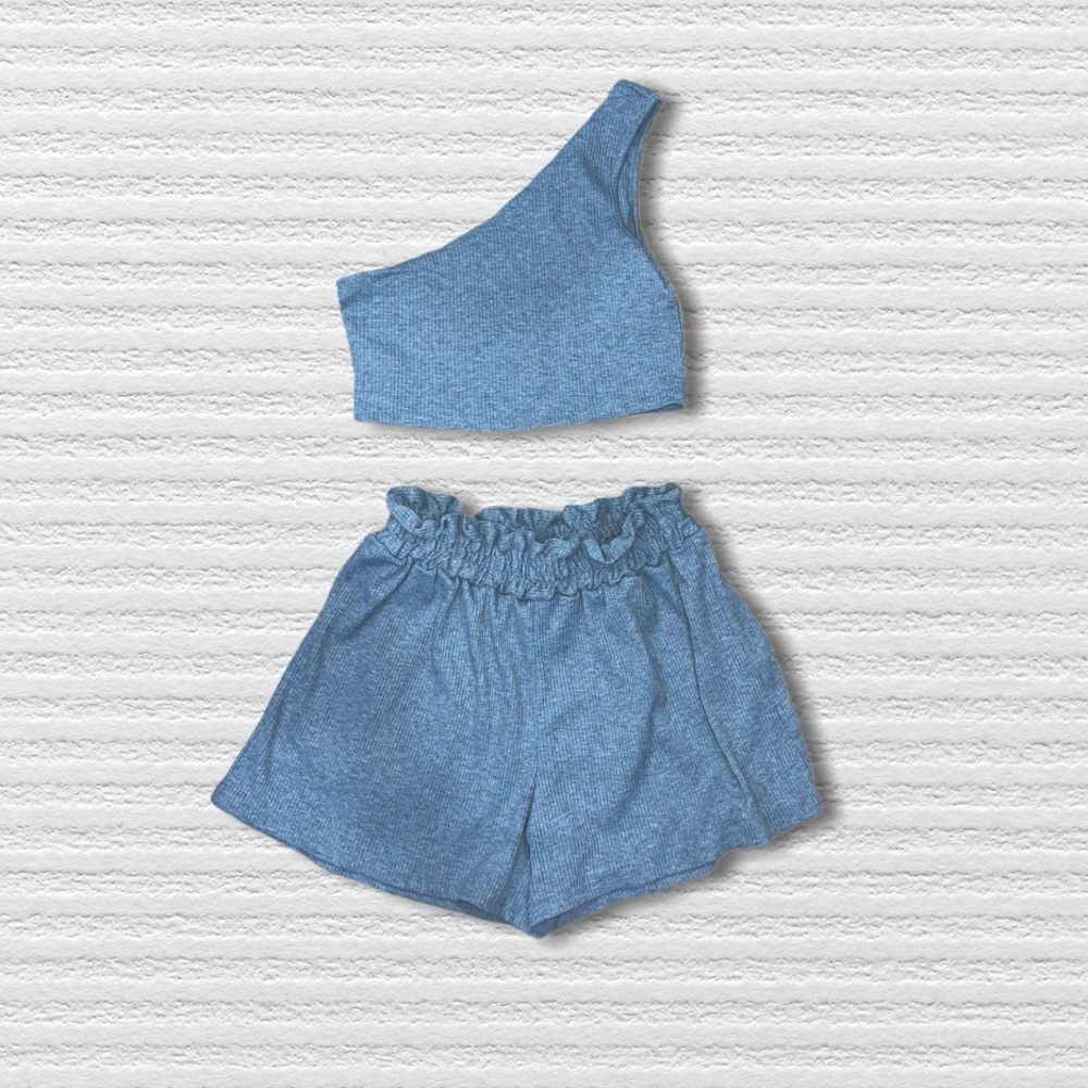 High waisted shorts & top set